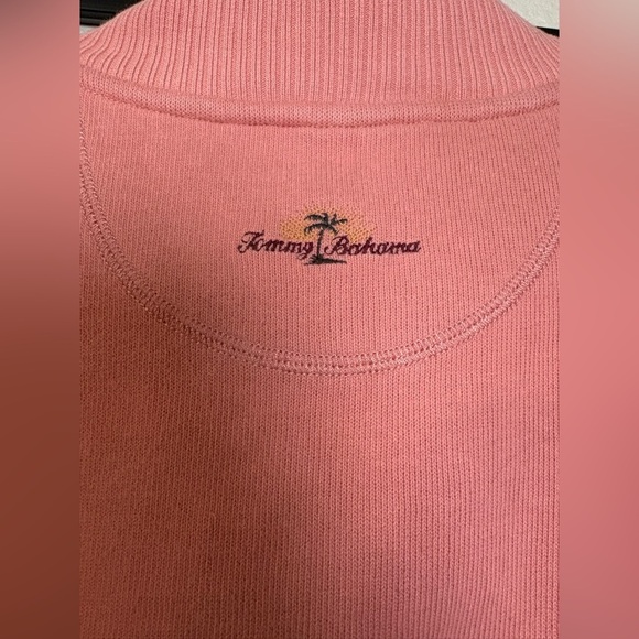 Tommy Bahama Athleisure Ribbed 100% Cotton Coral Knit 3/4 Top and Cropped Pants. - Picture 12 of 16